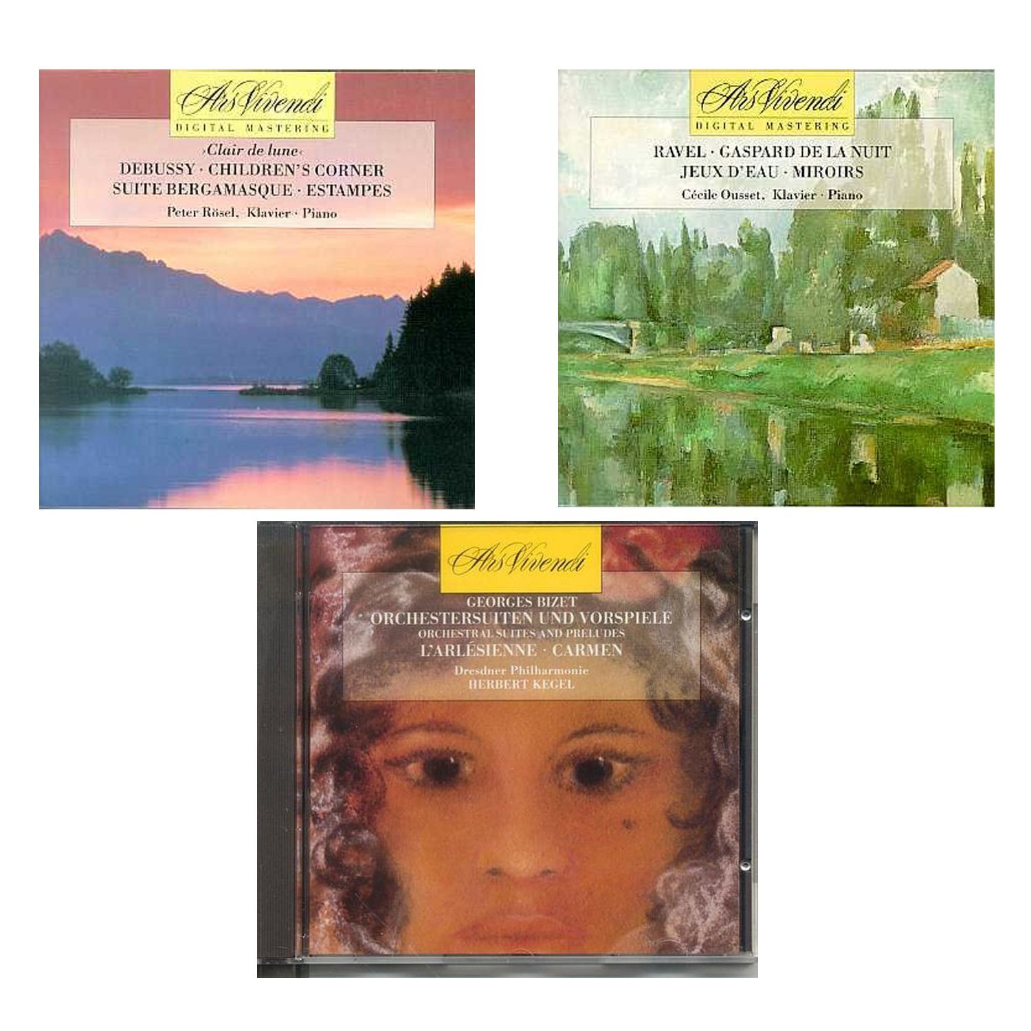 Peter Rösel Hochwertige 3 CD Geschenkbox von Ars Vivendi: DEBUSSY/RAVEL/BIZ (CD)
