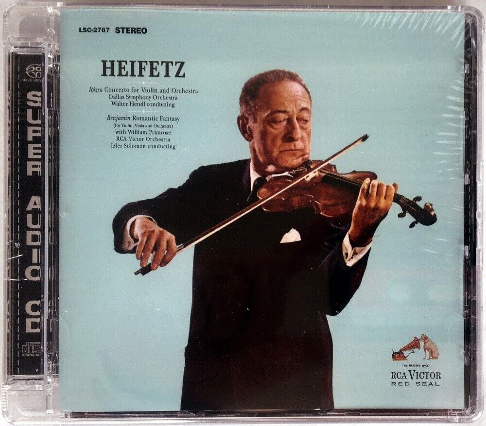 ROZSA BENJAMIN VIOLIN CONCERTO HEIFETZ SACD ANALOGUE PRODUCTIONS SEALED