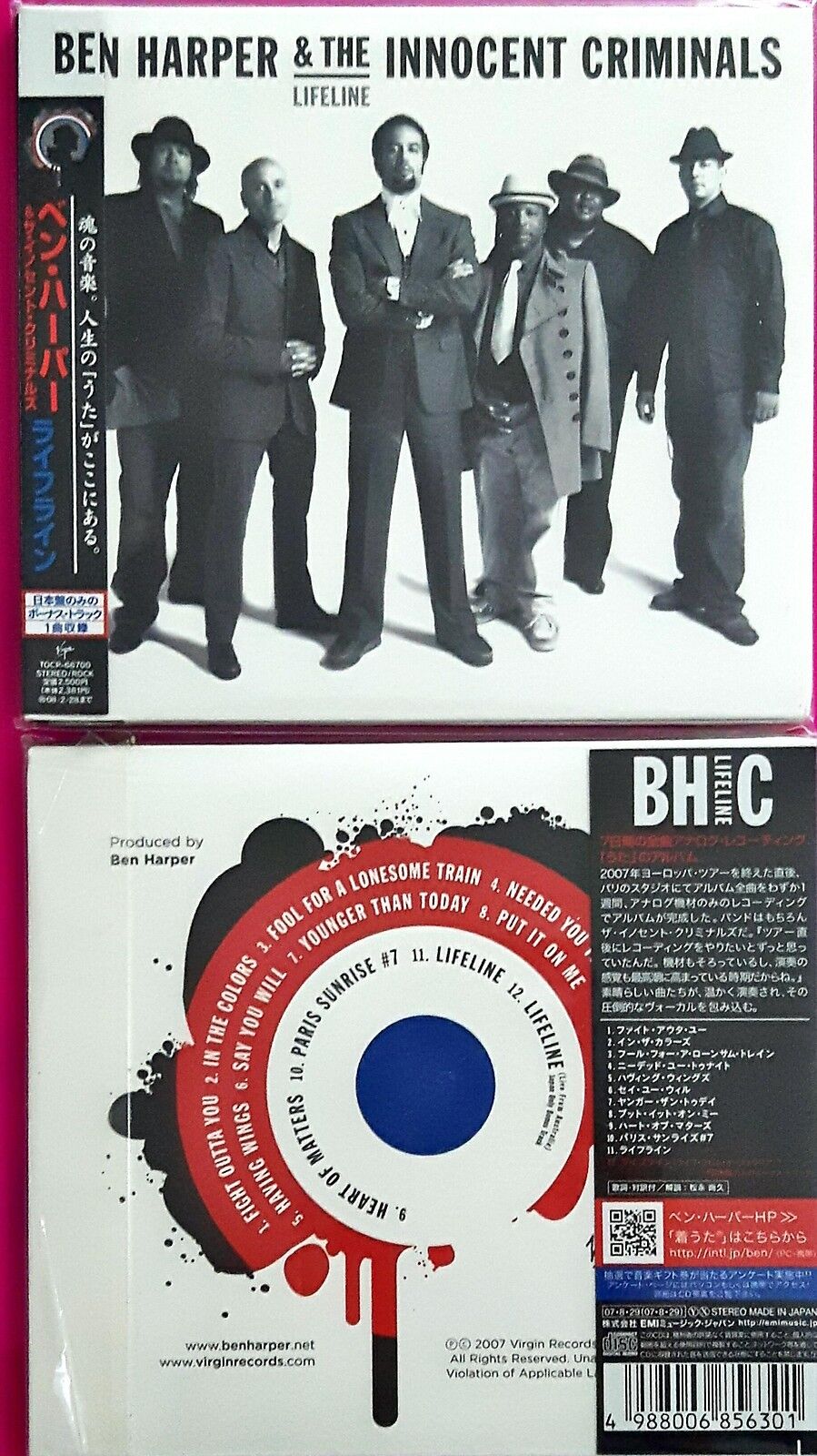 Ben Harper Lifeline By Ben Harper And Ben Harper & The Innocent Crimial Cd w/Obi