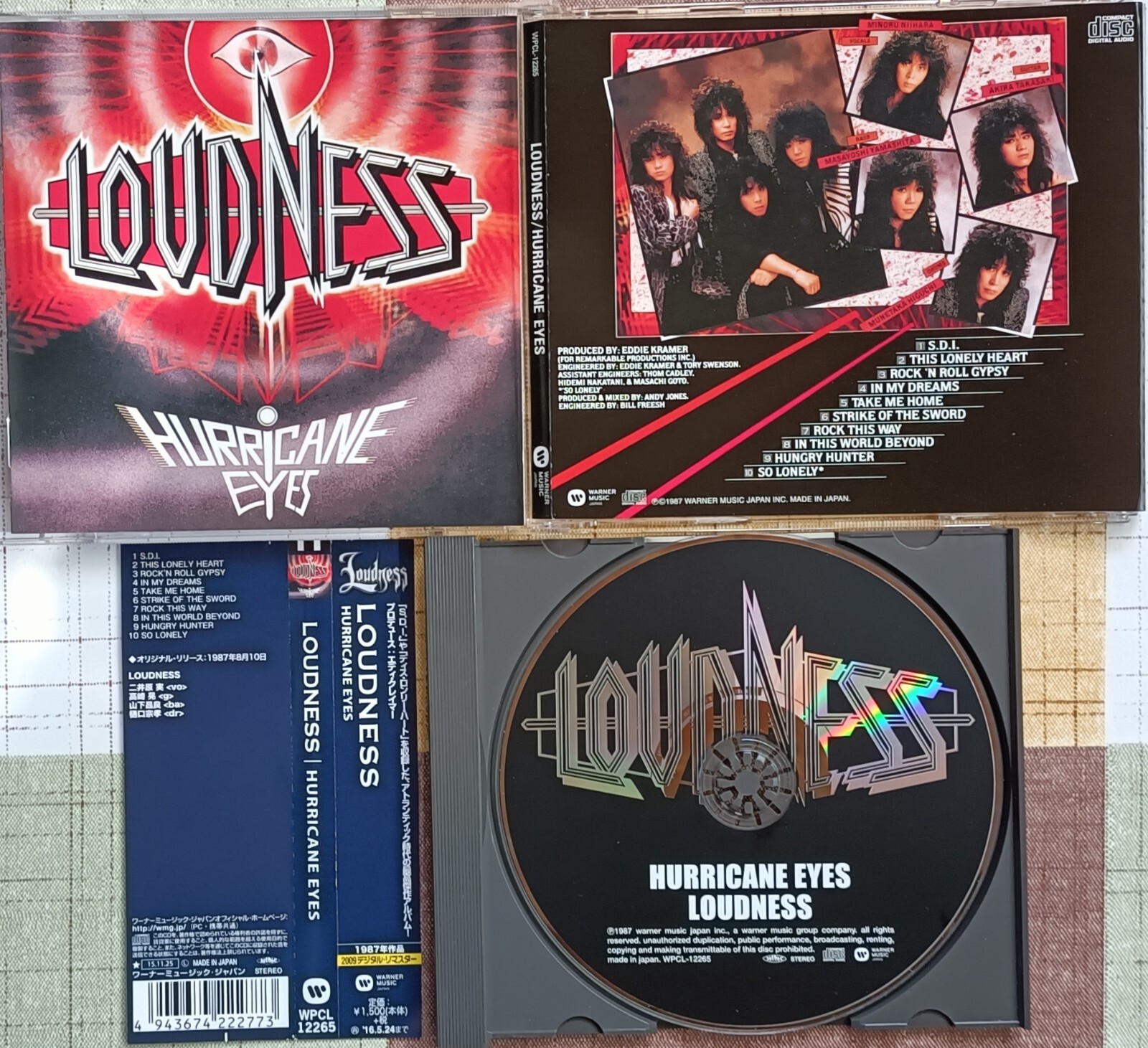LOUDNESS - HURRYCANE EYES 35th ANNIVERSARY CD + OBI WARNER JAPAN 2015 S.D.I.