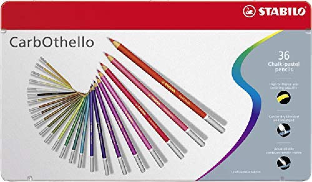 (TG. Scatola in metallo da 36) STABILO CarbOthello - Lápiz de color tiza-pastel
