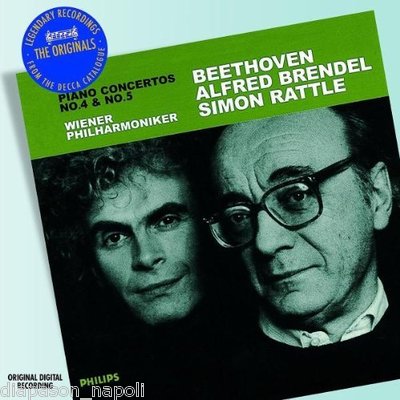Beethoven: Piano Concertos N.4 & 5 / Brendel, Rattle, Vienna Philarmonic  -  CD