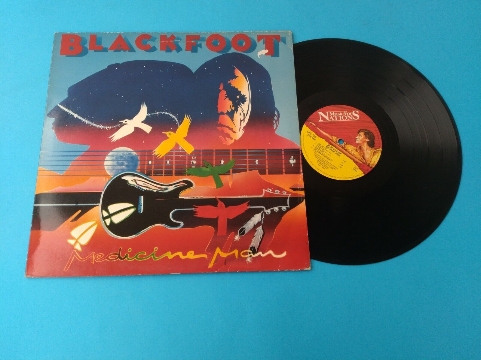 BLACKFOOT "MEDICINE MAN" LP 1990 NALLI PROCTION MFN 106 UK NEW