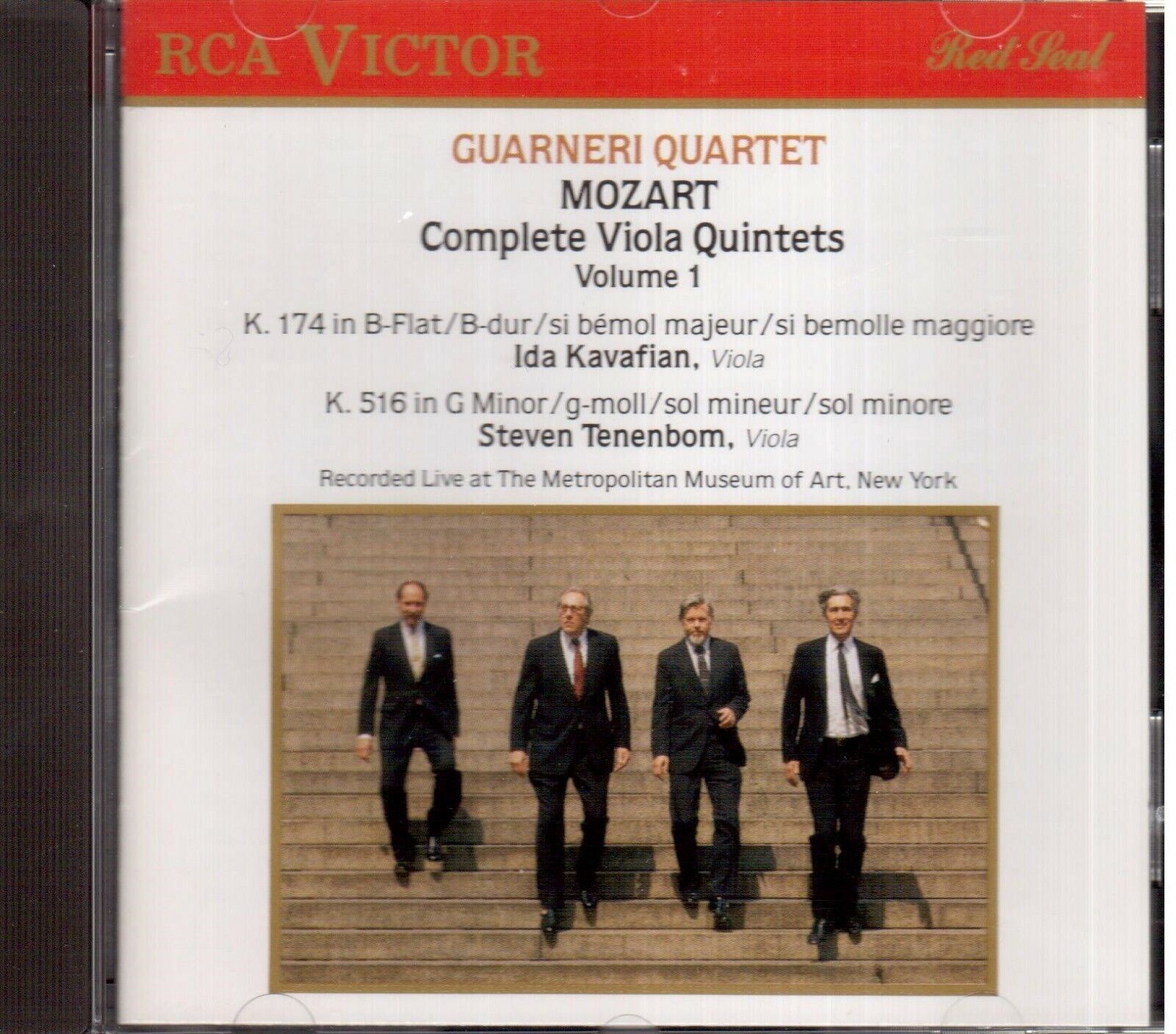 Mozart: Quintetti Per Viola Vol. 1 K 174, 516 / Quartetto Guarneri,  Tenenbom CD