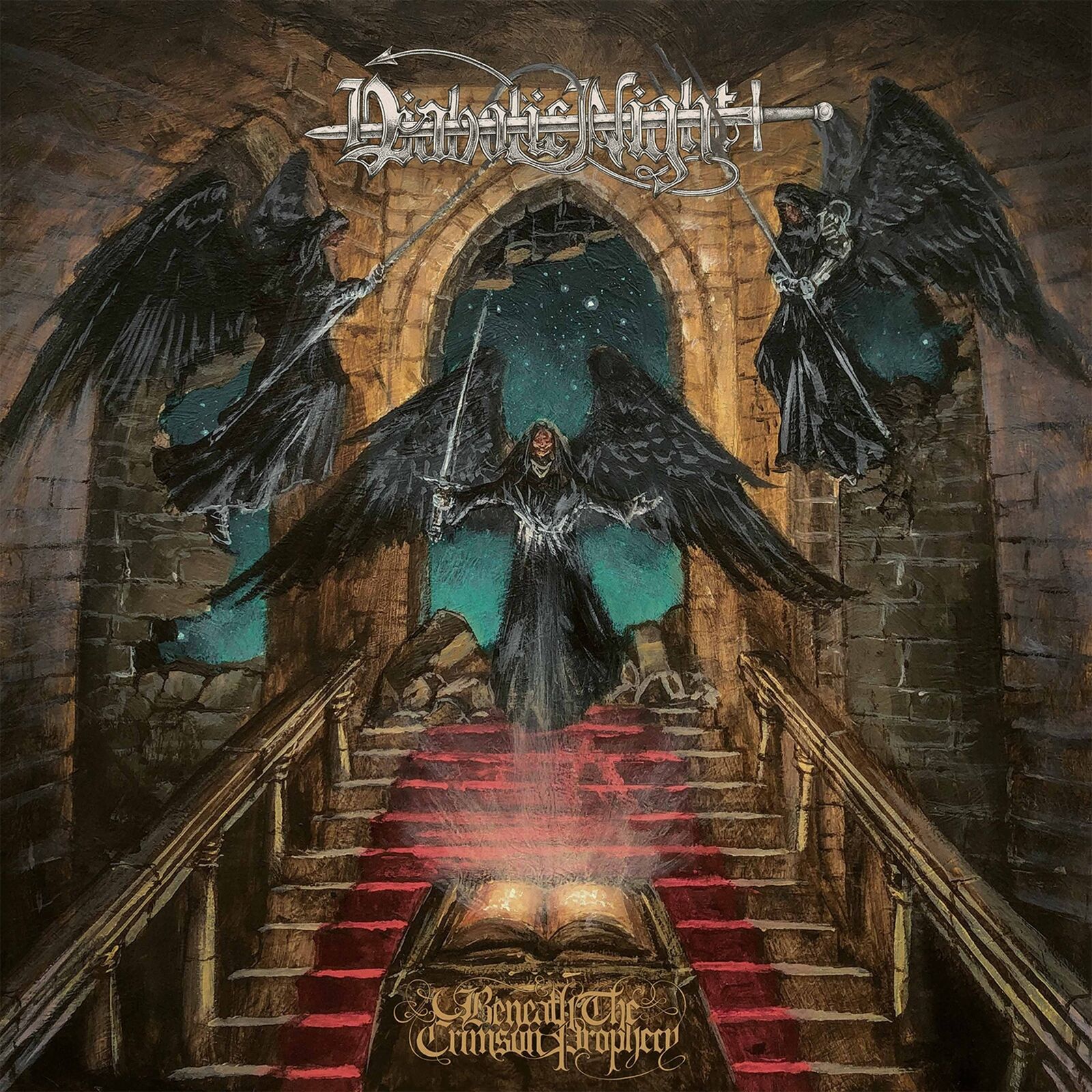 Diabolic Night Beneath the Crimson Prophecy (Vinyl LP) 12" Album Coloured Vinyl