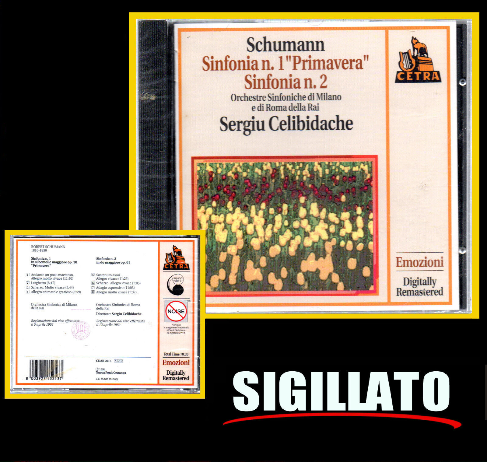 ROBERT SCHUMANN " SINFONIA N.1  PRIMAVERA- SINFONIA N.2 " CD SIGILLATO