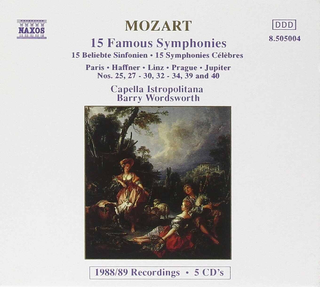 Wolfgang Amadeus Mozart Mozart: 15 Favourite Symphonies (CD) Album