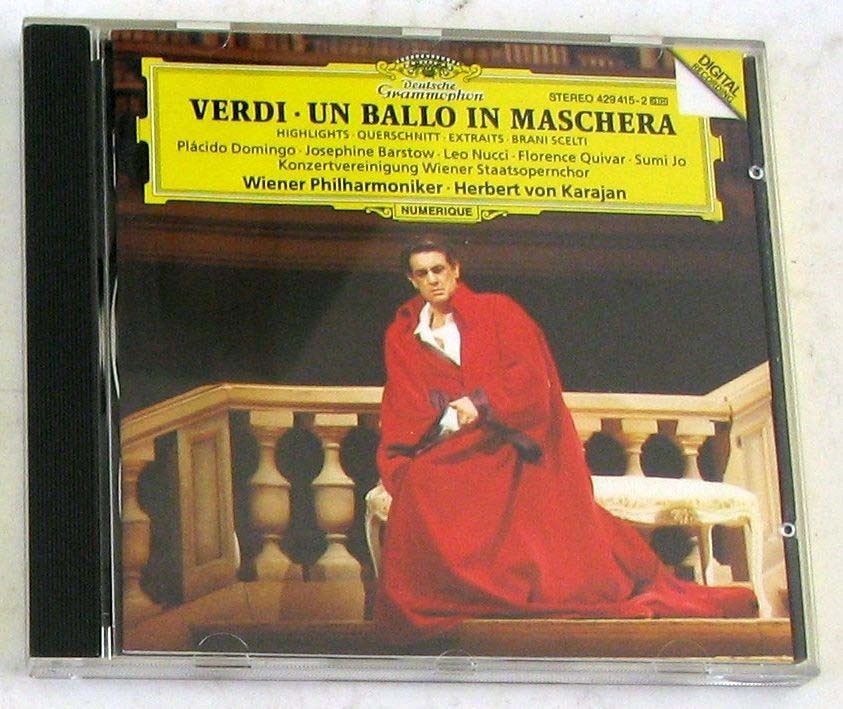 UN BALLO IN MASCHERA - DOMINGO / BARSTOW / NUCCI - KARAJAN - CD Never Played