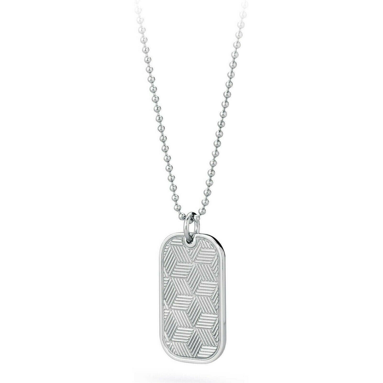 Sagapo Collana Lunga Uomo Acciaio Con Piastrina Ciondolo SGM25 S'AGAPO