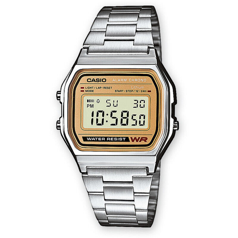 Orologio Casio unisex digitale cinturino in acciaio Casio Collection Vintage A15