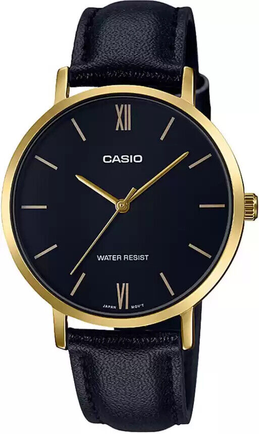 CASIO LTP-VT01GL-1BUDF ENTICER OROLOGIO DONNA PELLE NERO 35mm SOTTOCOSTO