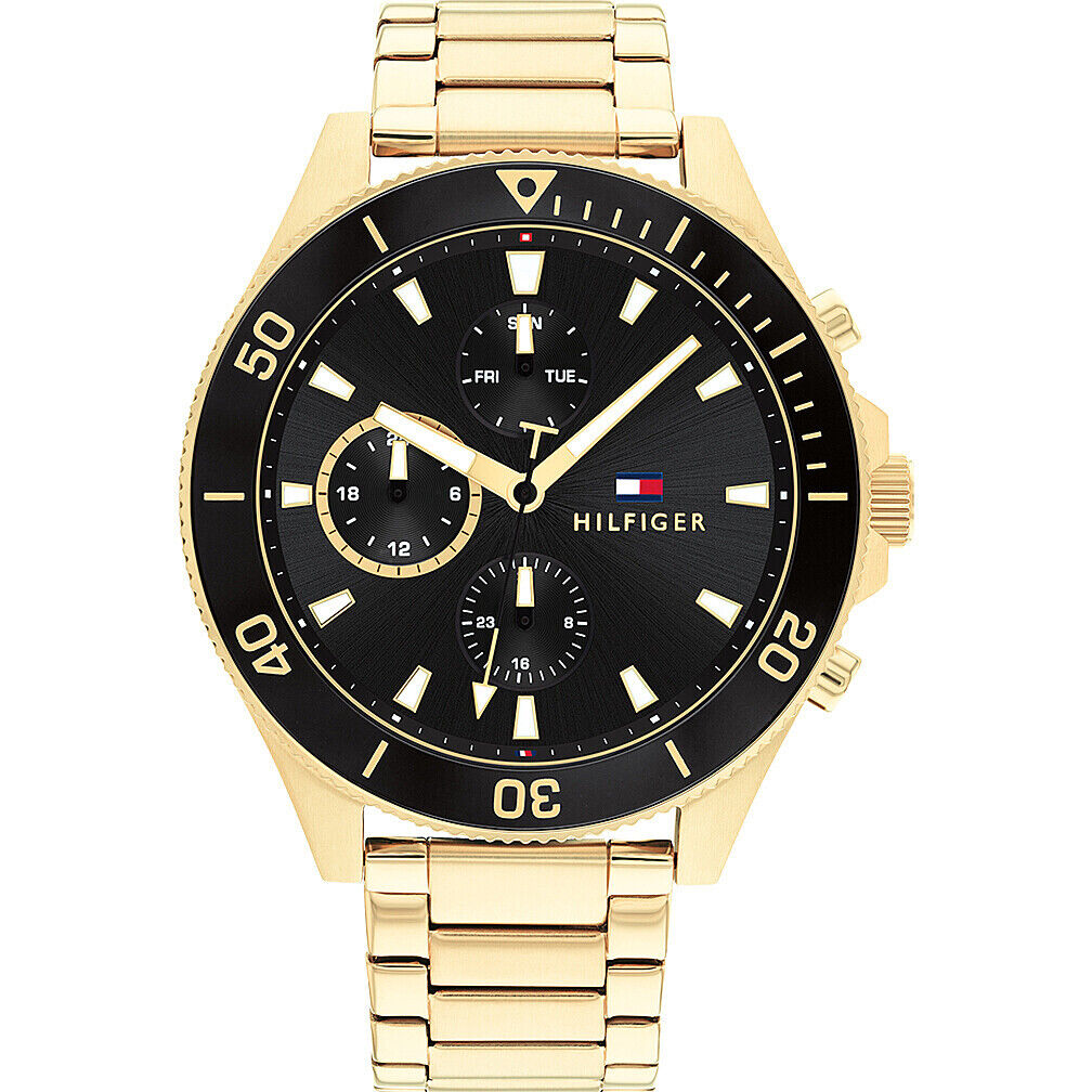Orologio Uomo TOMMY HILFIGER LARSON 1791919 Multifunzione Acciaio Gold Dorato
