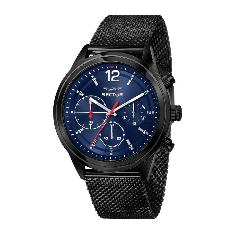 Orologio SECTOR uomo 670 multi funzione acciaio nero / blu R3253540008