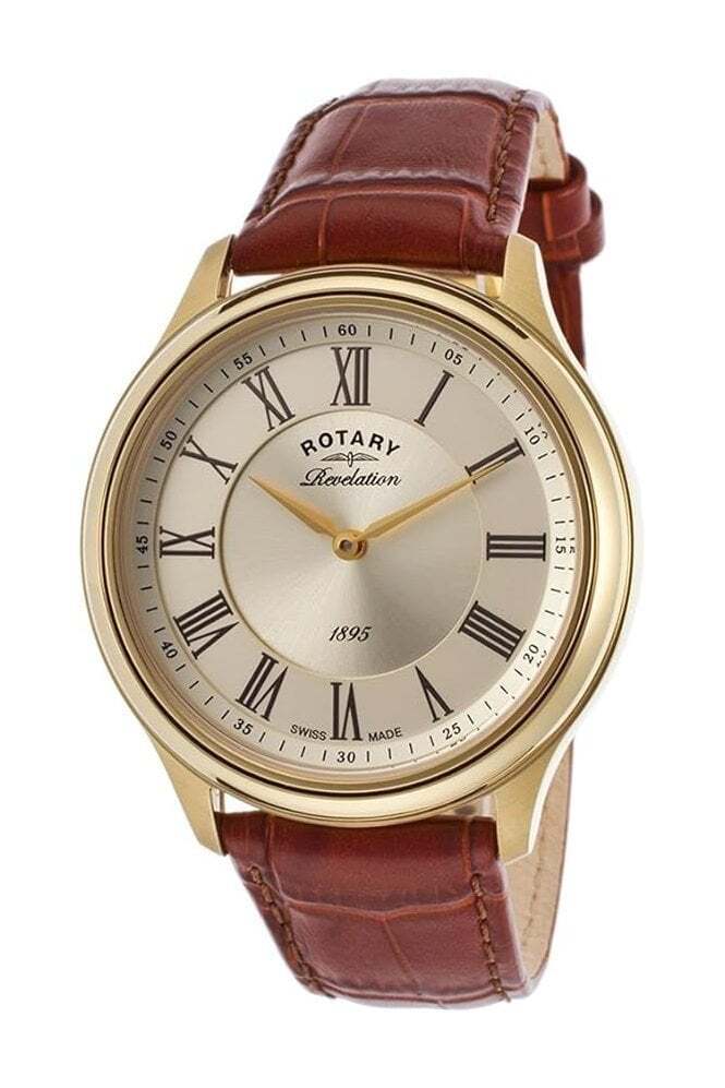 Rotary da Uomo Revelation Due Facce Pelle Cinturino Orologio GS02966/06/09