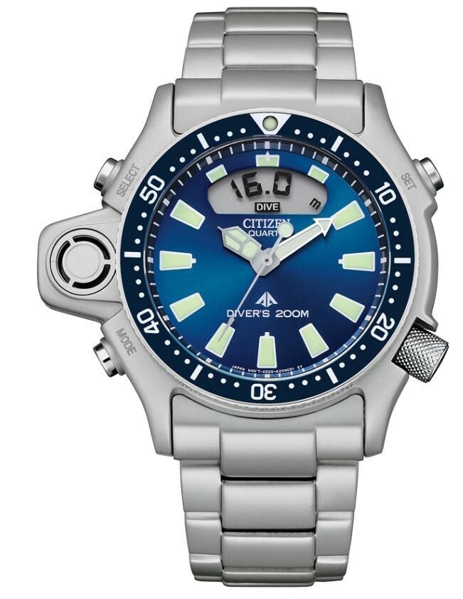Orologio Citizen Promaster Aqualand 1 JP2000-67L Diver 200 M-Esf.azul-Brazalete