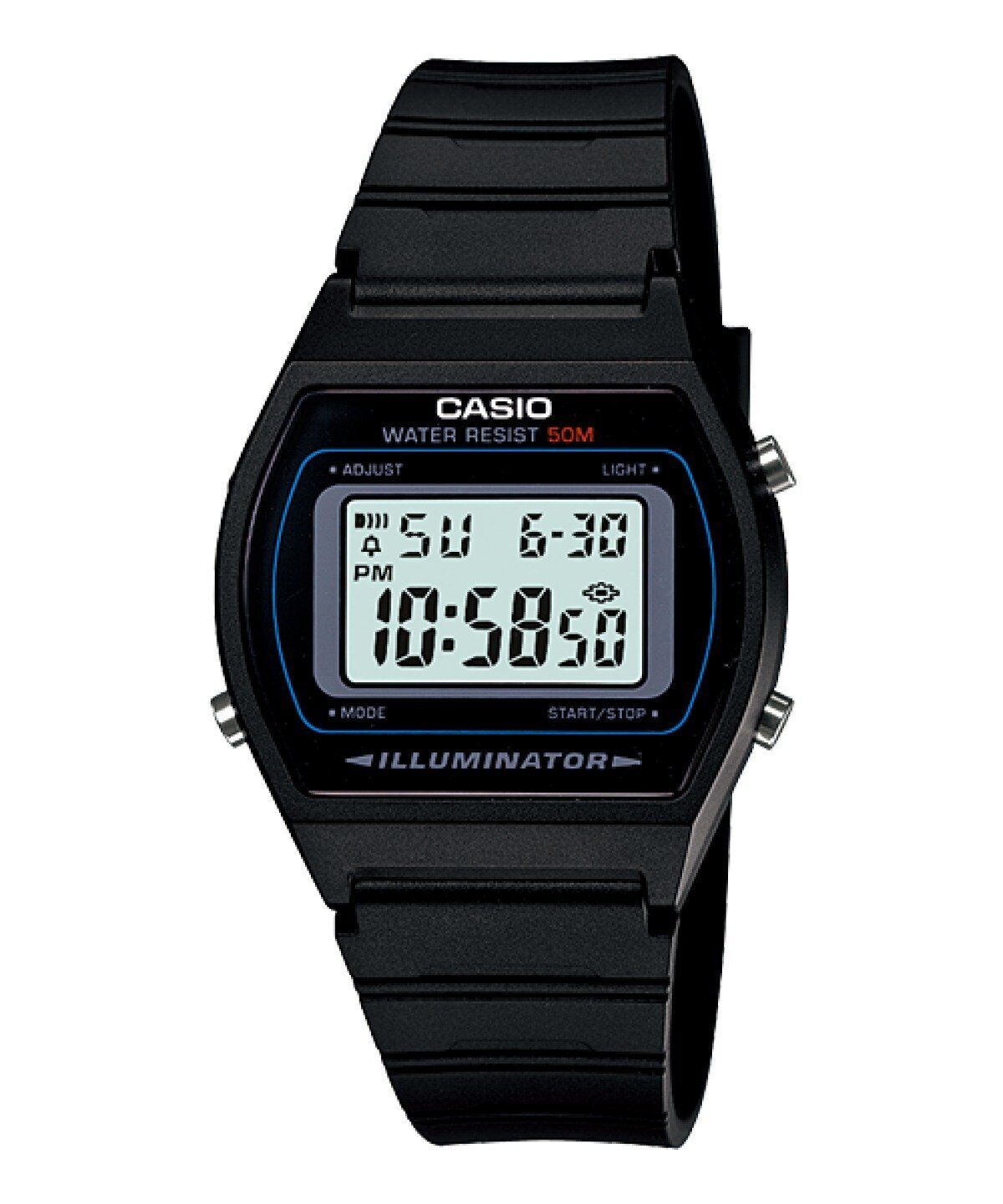 Orologio CASIO W-202-1AVEF Silicone Nero Chrono Timer VINTAGE Unisex
