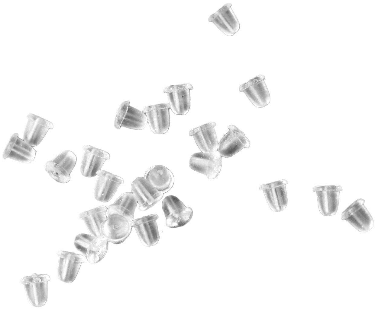 100 GOMMINI 5 mm Ferma Orecchini TAPPINI IN GOMMA Chiusure per MONACHELLE RETRO