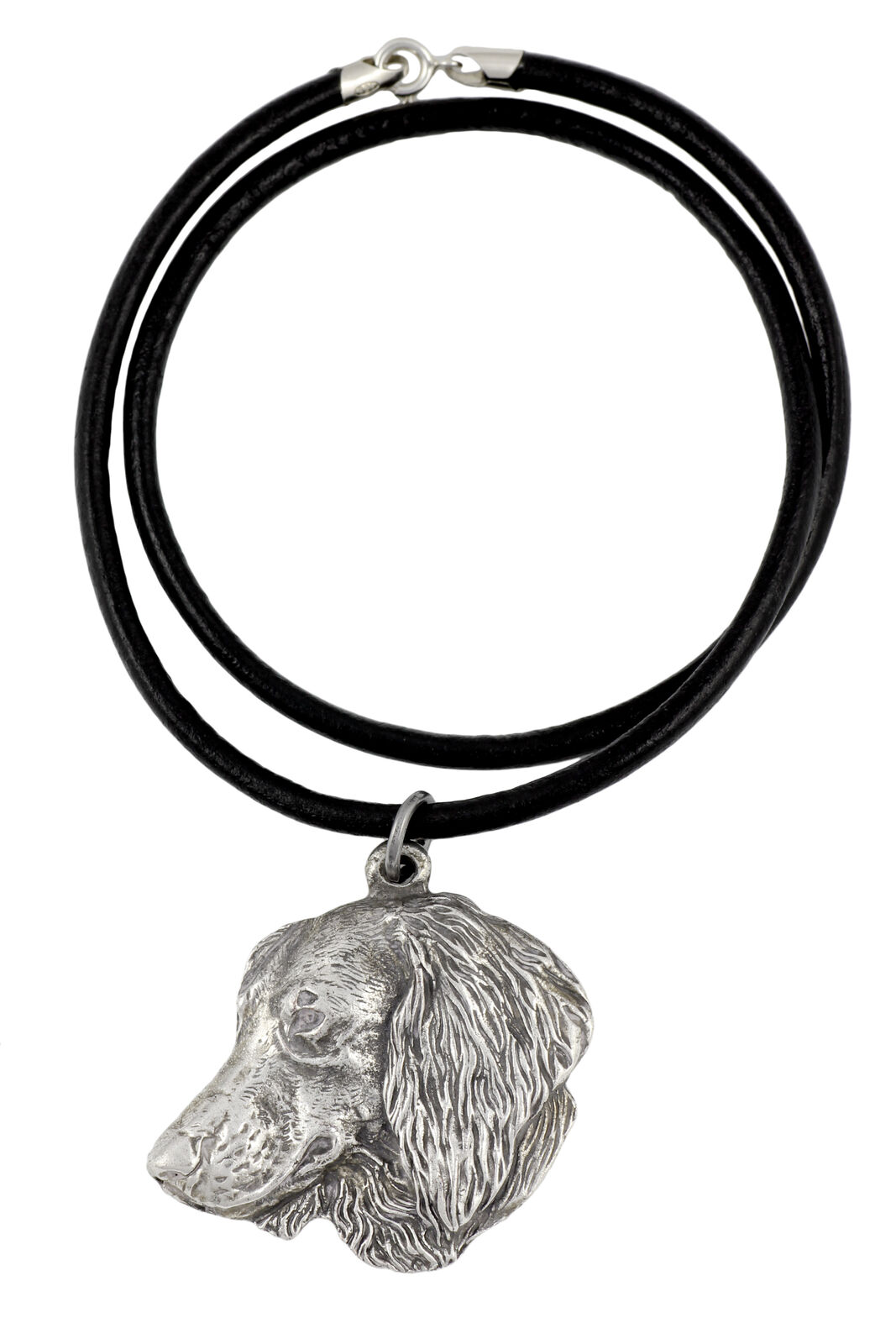 Dachshund Rauhhaar, Bassotto, Teckel IV - Collana Con Cane, Argentato Ciondolo
