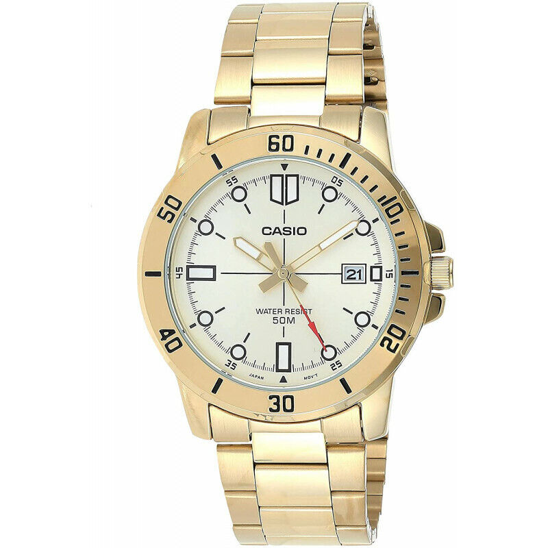 CASIO MTP-VD01G-9EVUDF OROLOGIO UOMO ACCIAIO DATA DORATO 43mm SOTTOCOSTO