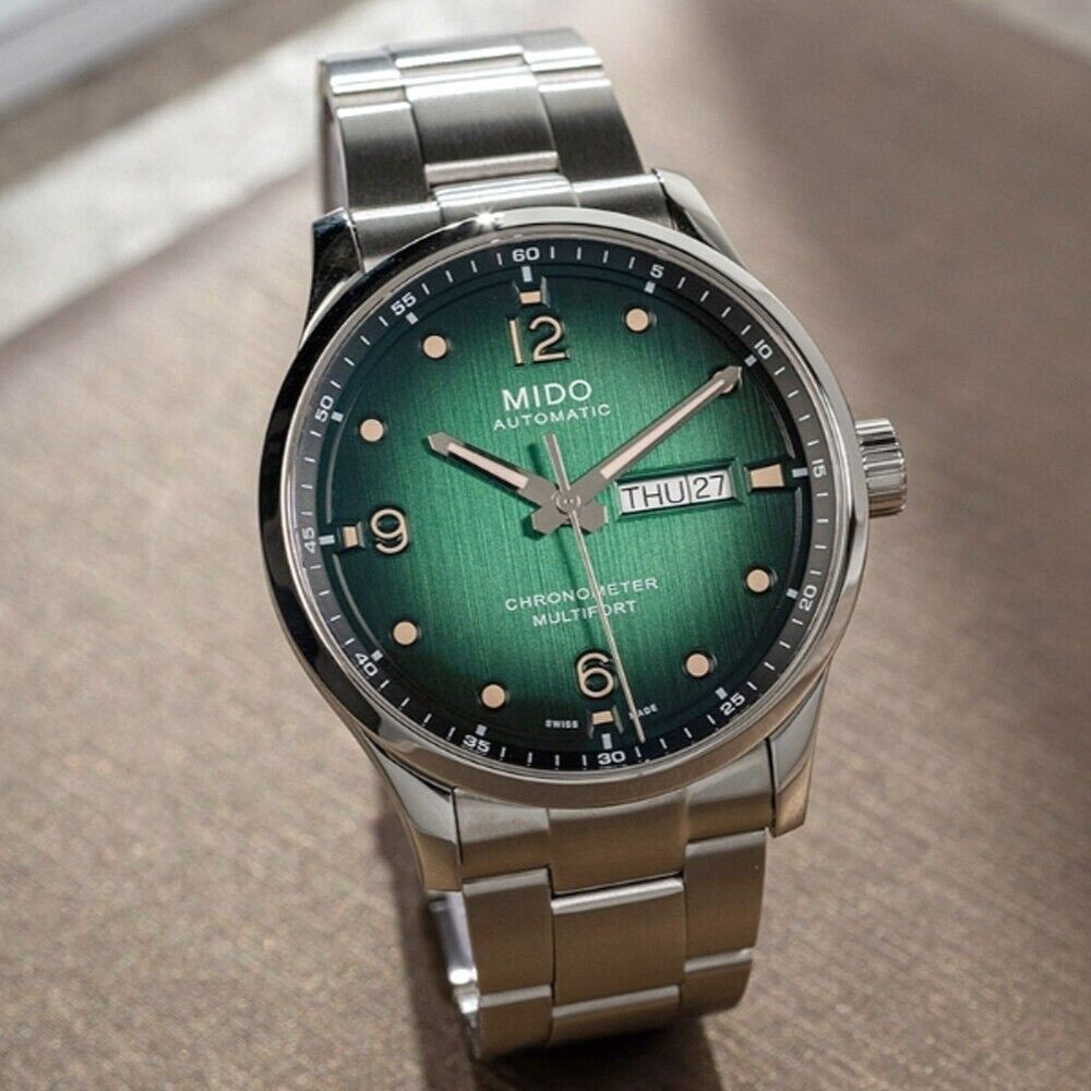 Orologio Mido Multifort M Chronometer M0384311109700 acciaio Verde Automatico