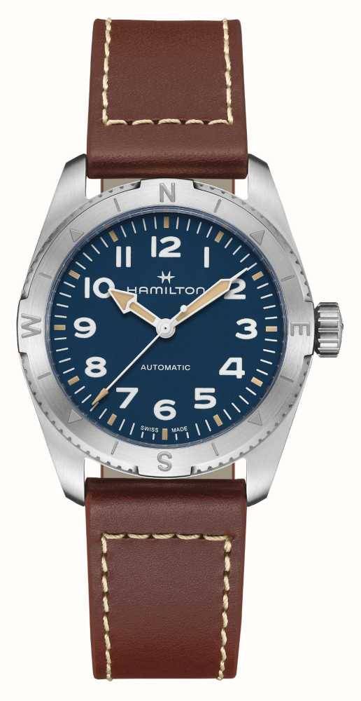 Orologio Hamilton Khaki Field Expedition Auto H70225540 Pelle marrone 41mm Nuovo