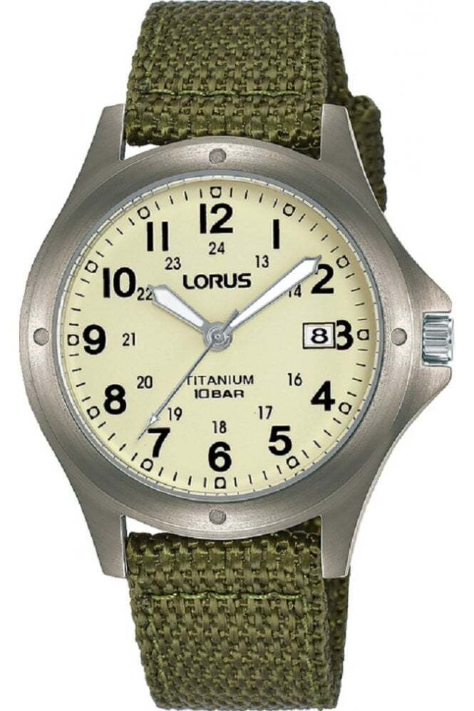 Lorus da Uomo Militare Titanio Orologio RG877CX9 (Formalmente RXD425L8)