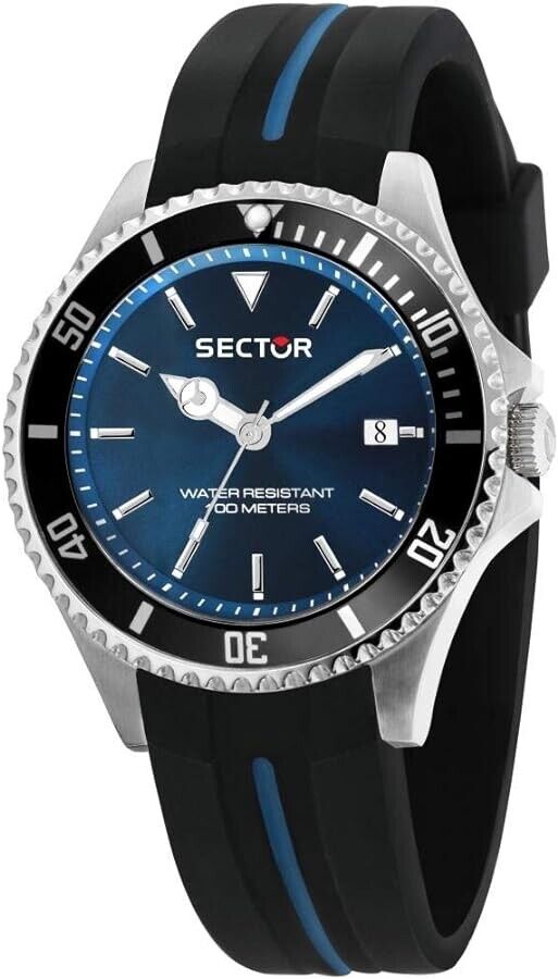 SECTOR 230 R3251161037 OROLOGIO UOMO NERO / BLU 43mm DATA LIST. 99€ SOTTOCOSTO