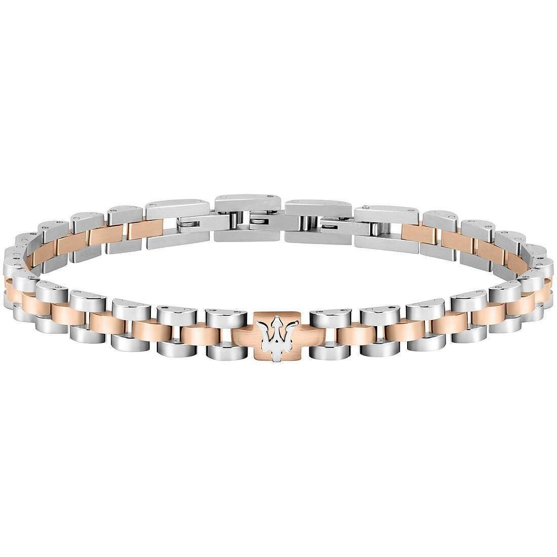 MASERATI BRACCIALE DA UOMO IN ACCIAIO B-COLOR A MAGLIA JM219AQH16