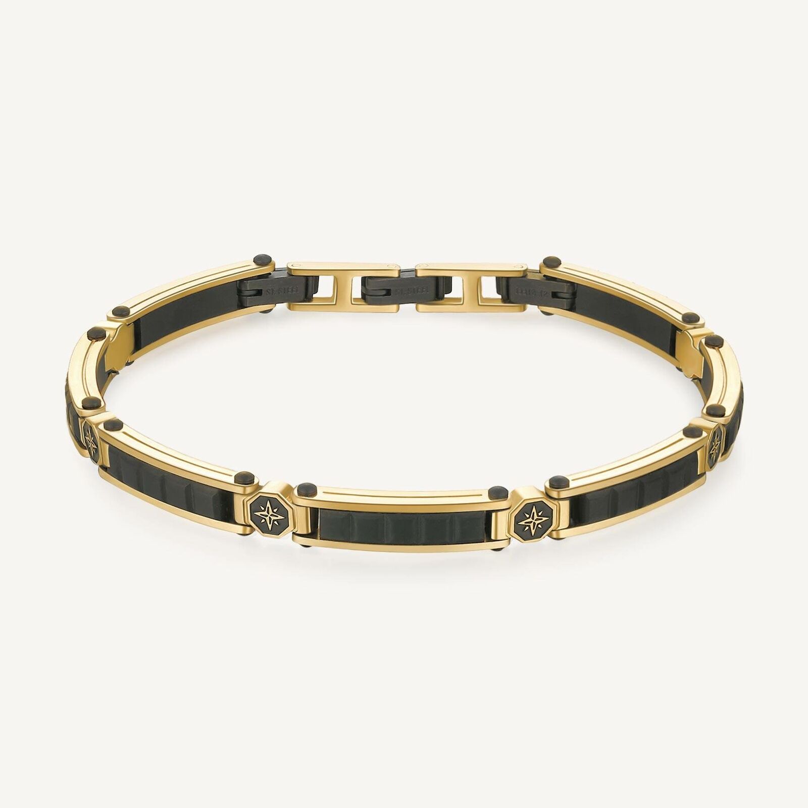 Bracciale Brosway Backliner BBC12 Bracelet Acciaio Dorato Rosa Dei venti Uomo