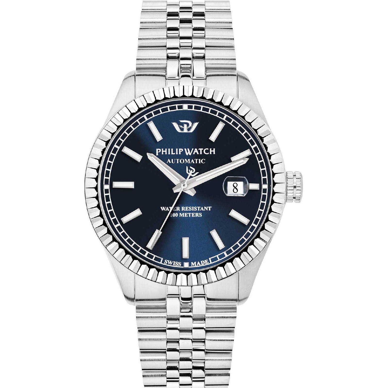 Orologio Philip Watch Caribe r8223597022 uomo watch acciaio automatico 41mm Blu