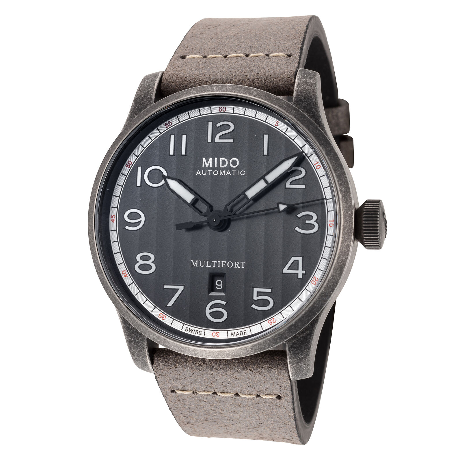 Mido Uomo M0326073605000 Multifort 44mm Blu Navy Quadrante IN Pelle Orologio