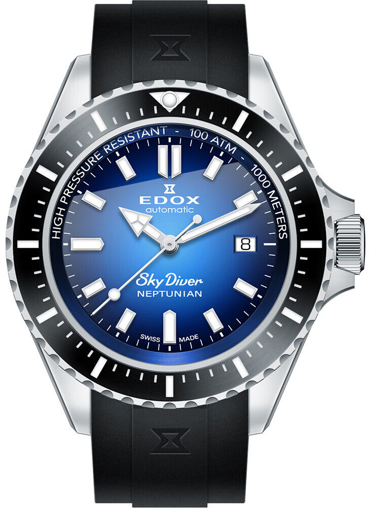 EDOX Skydiver Neptunian 80120-3NCA-BUIDN Orologio Uomo Meccanico