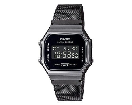 Casio Orologio Unisex Digitale cassa Resina cinturino Inox Nero A168WEMB-1BEF
