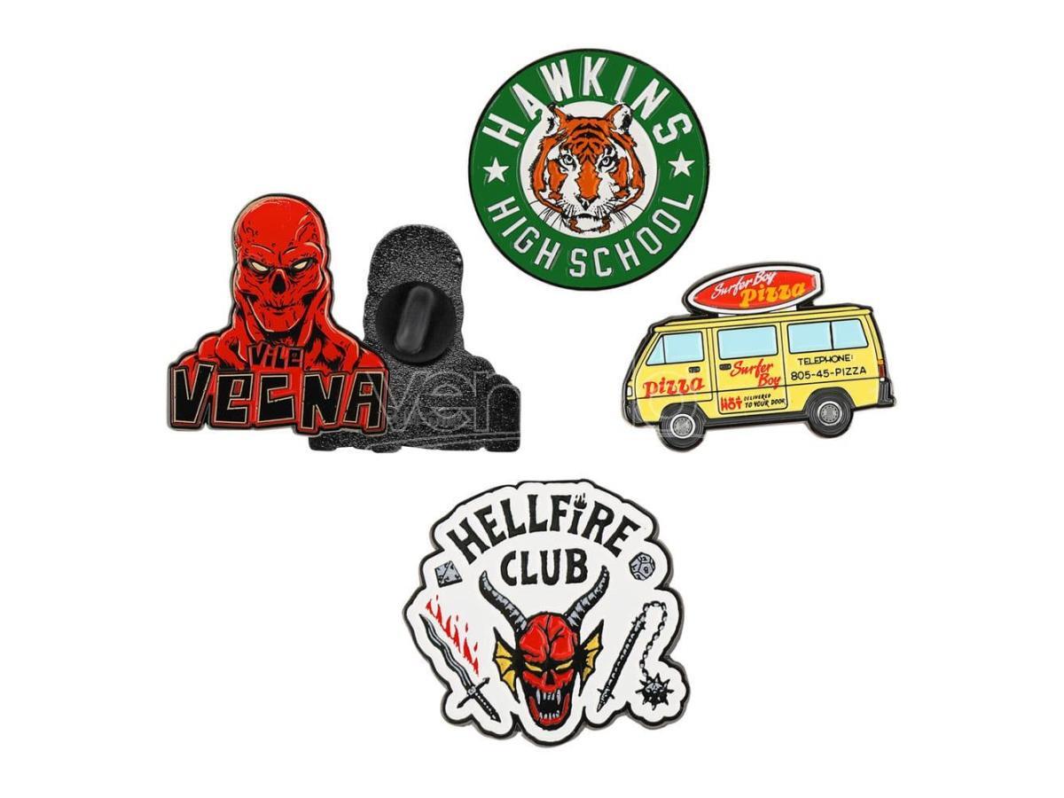 Stranger Things Pins 4-Pack Season 4 Cinereplicas