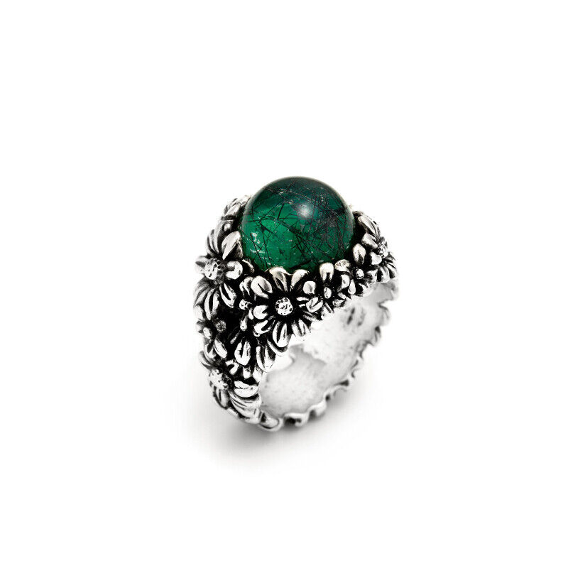 Anello Donna Giovanni Raspini Argento 925 Margherite Garden Agata Verde 11204/16