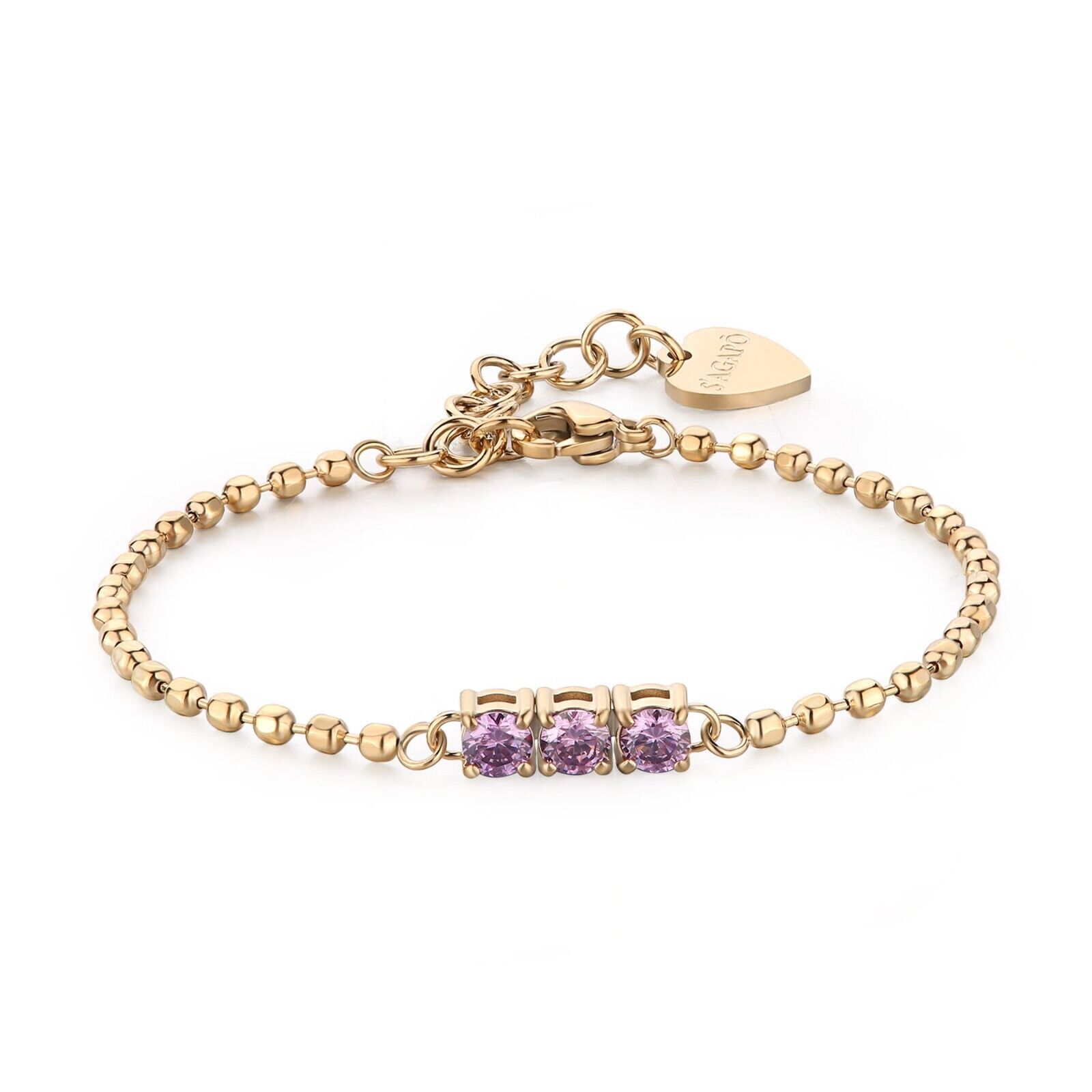 S'AGAPO DAZZLY BRACCIALE DA DONNA IN ACCIAIO A SFERE CON CRISTALLI SDZ25 (2937)