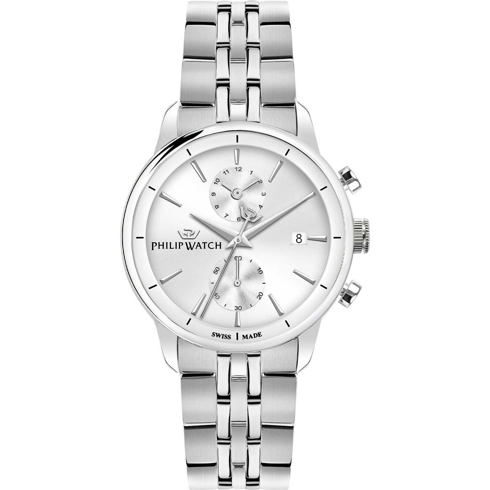 Orologio Philip Watch Anniversary R8273650003 uomo acciaio cronografo silver new