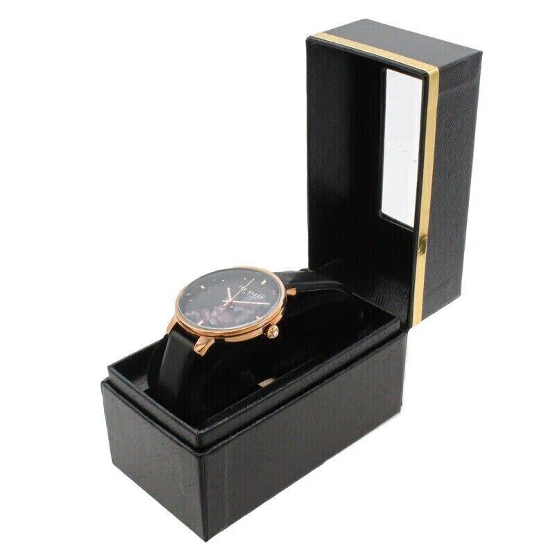 Ted Baker Donna Floreale Orologio Cinturino IN Pelle Nero TE50005021