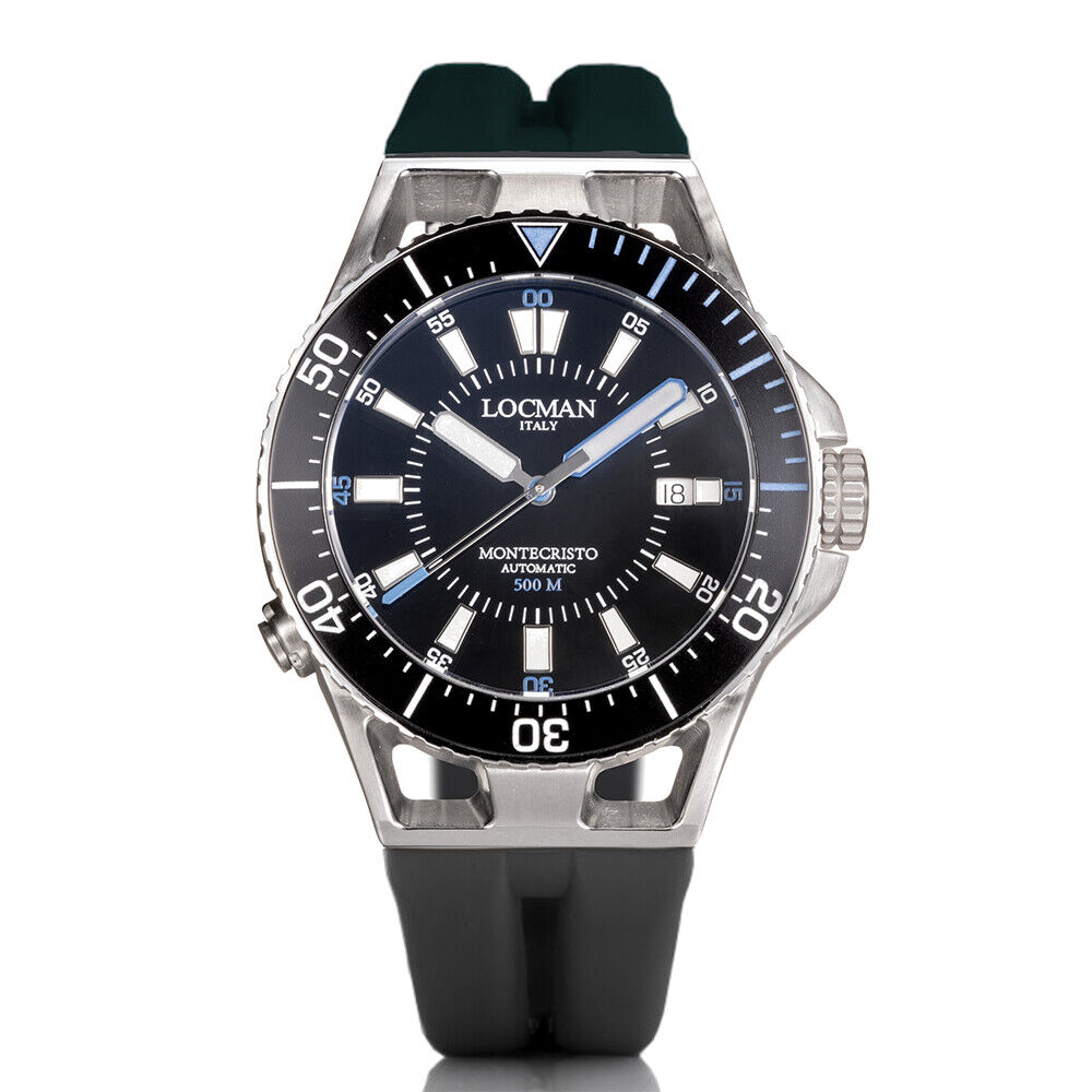 Orologio Uomo in Acciaio e Titanio Automatico Diver 500 Mt Nero Montecristo L...