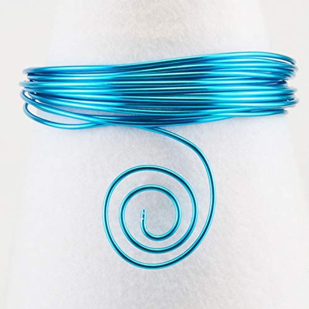 (TG. 5 mm 10 m) Vaessen Creative - Filo di Alluminio, Turchese, 5 mm 10 m - NUOV