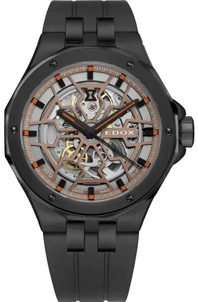 EDOX Delfin Mecano Skeleton 85303-37NCA-BEIO Orologio Uomo Meccanico