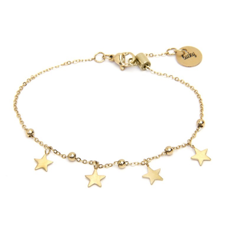 BRACCIALE STELLE LUCKY CON REGOLATORE PVD ORO Marlù Gioielli