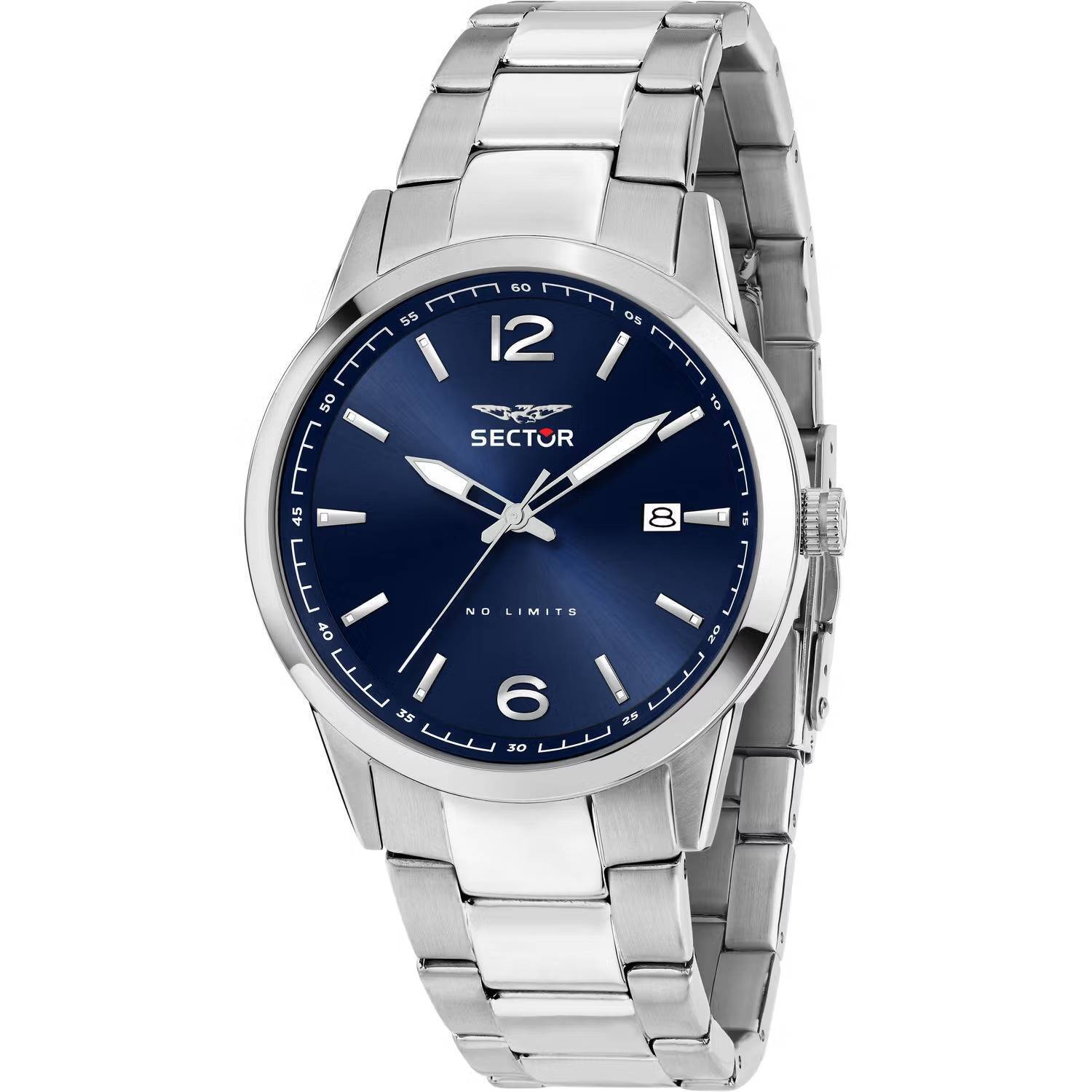 Orologio Sector 660 R3253517028 Watch Acciaio Uomo 41mm Blu Nuovo Datario