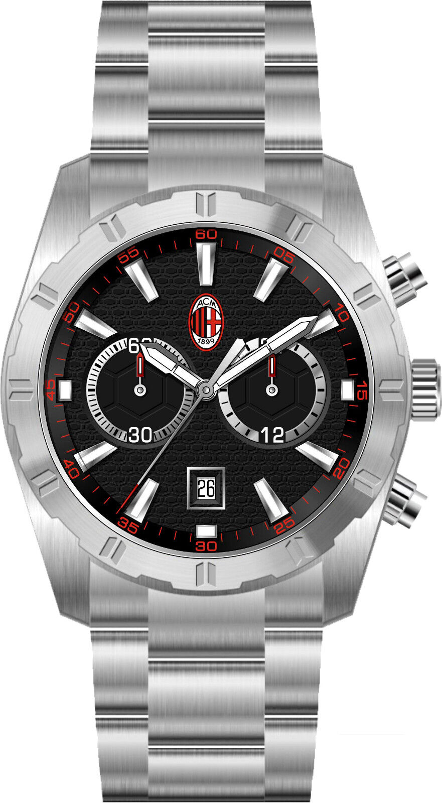 Orologio Ufficiale A.C. Milan Square Chrono Ref. P-M0474UN1 Riv. Autorizzato