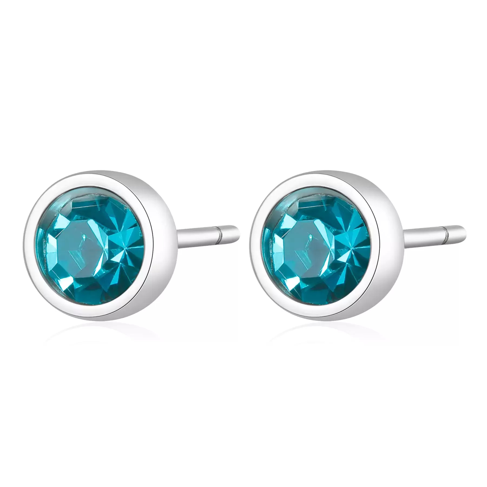 Orecchini CLICK in acciaio e cristalli blue zircon S'Agapõ Donna SCK25