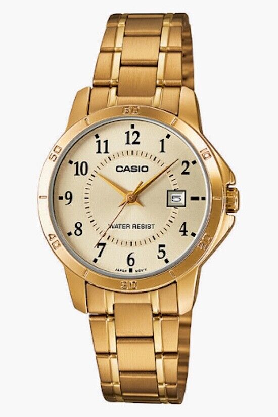 CASIO LTP-V004G-9BUDF OROLOGIO DONNA ACCIAIO DORATO DATA 30mm SOTTOCOSTO
