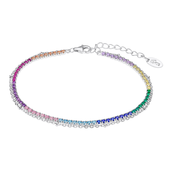 Bracciale Donna Lotus Silver LP3181-2/4 Tipo Tennis Con Zirconi Multicolore