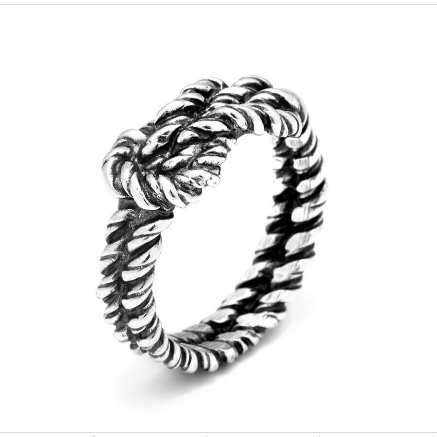 Anello Uomo Giovanni Raspini Argento 925 Fascia Lavorazione Nodo Marinaro 11318/