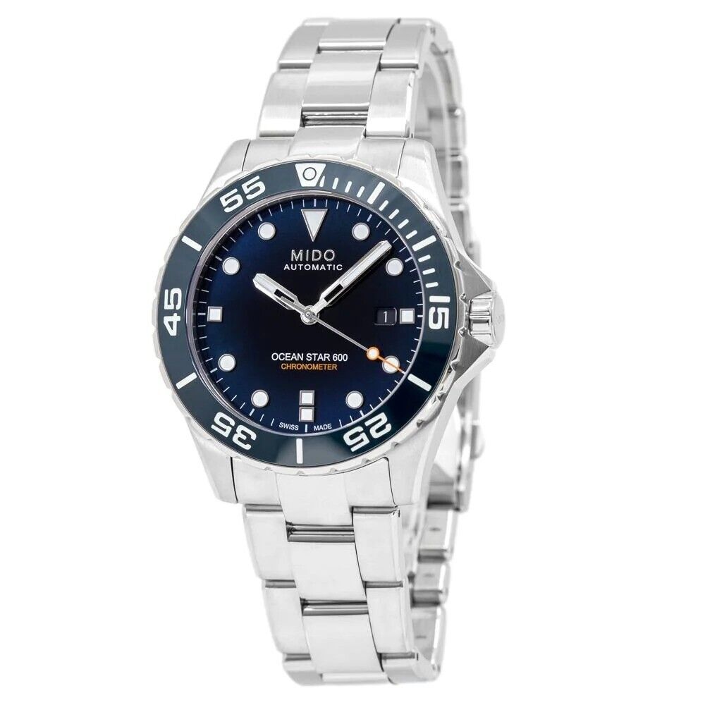 Orologio Mido Oceanstar 600 Chronometer M0266081104101 Watch acciaio Blu Auto