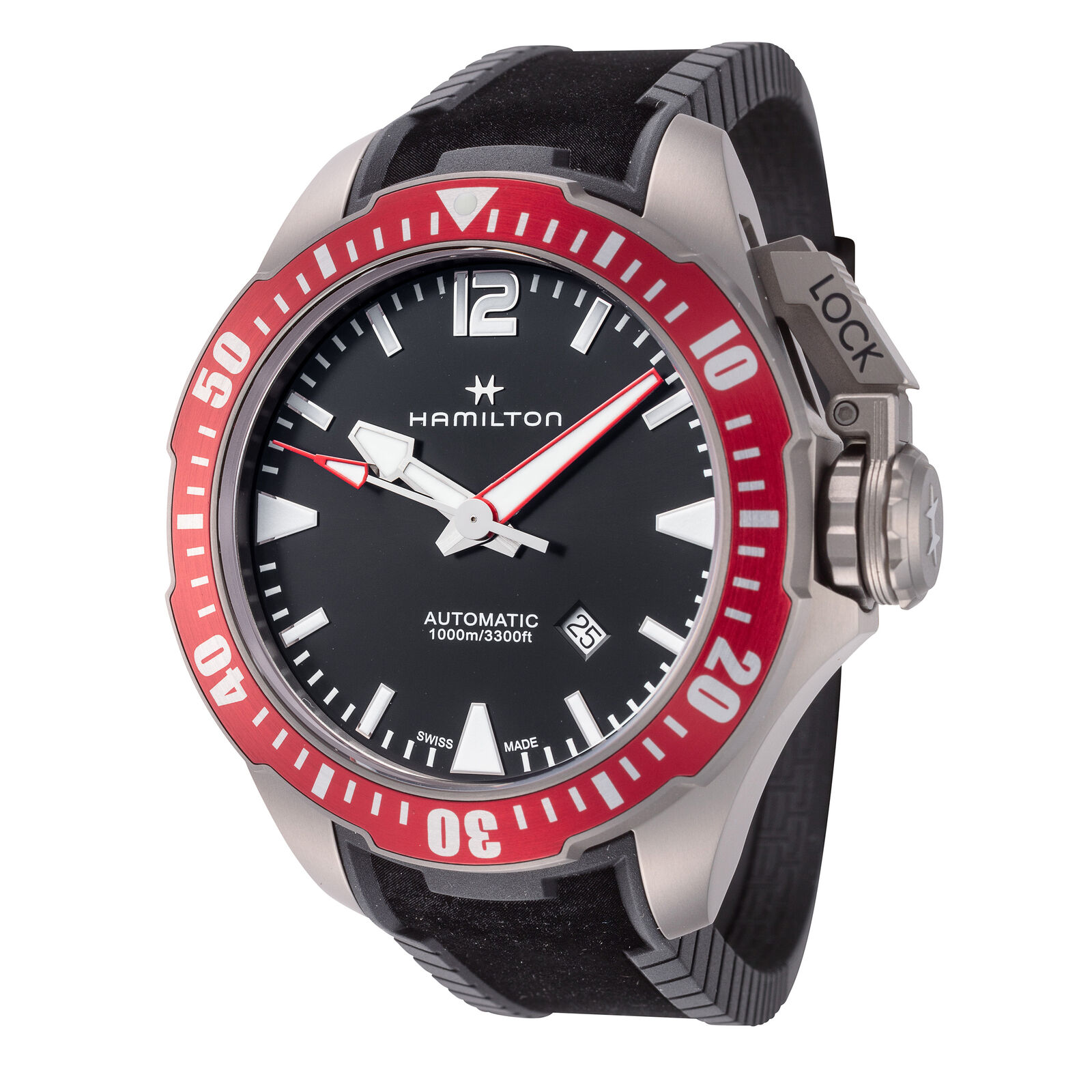Hamilton Uomo H77805335 Cachi Blu Scuro Frogman 46mm Orologio Automatico